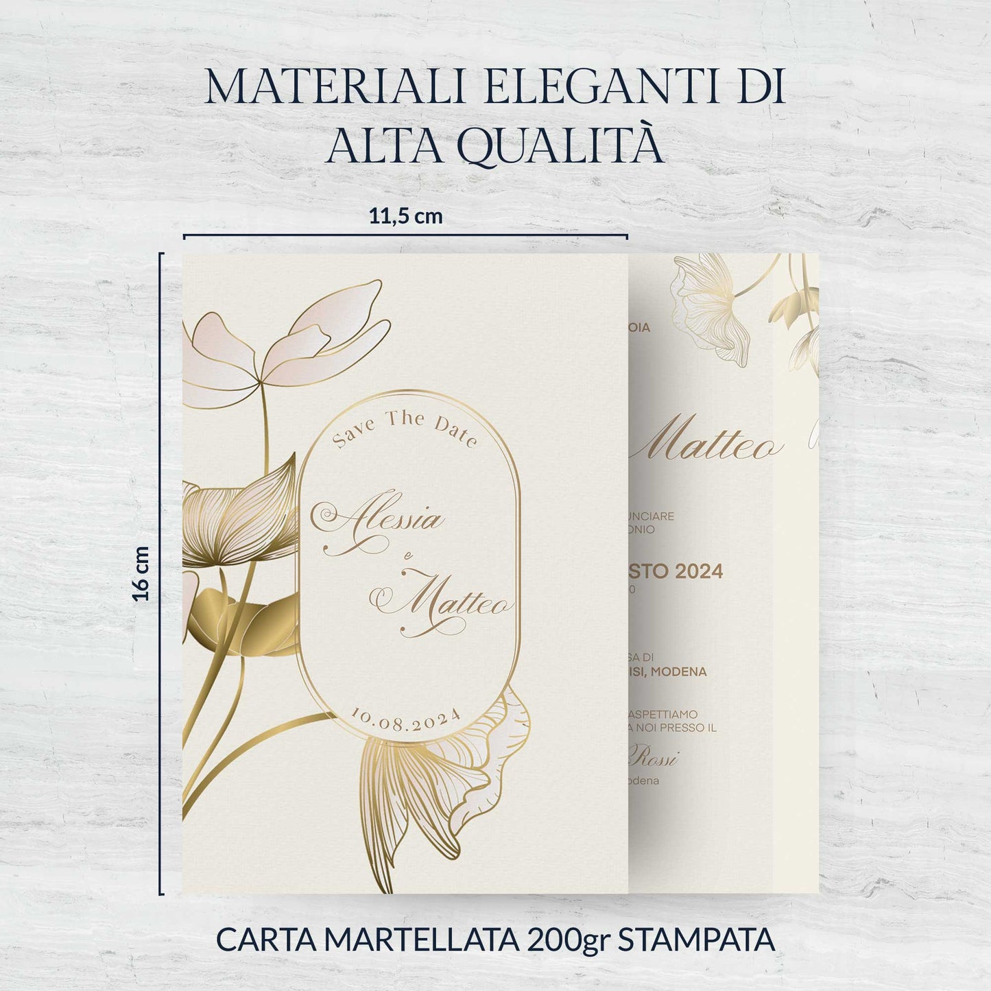 Partecipazioni Matrimonio Personalizzate - Linea Essential WI-8