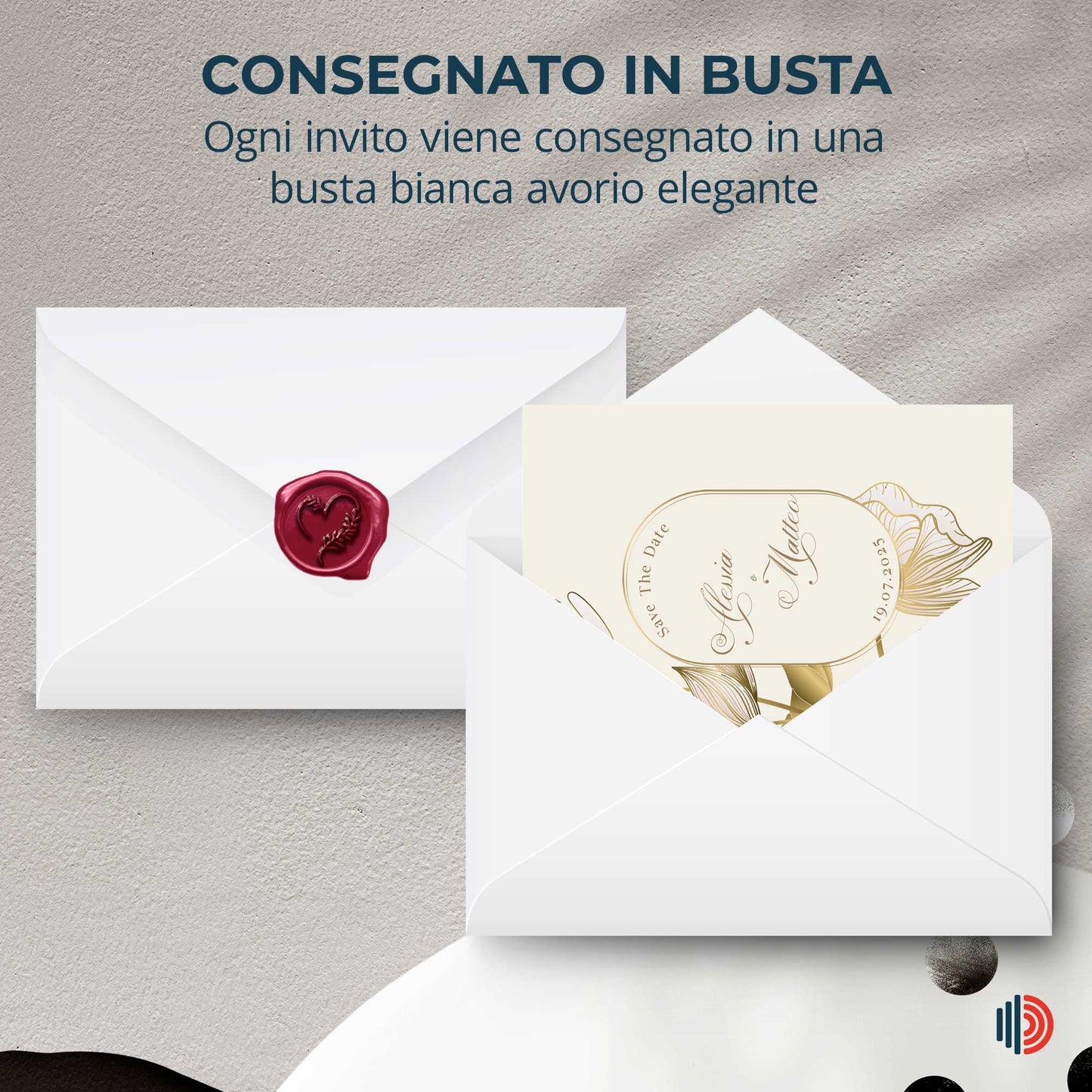 Partecipazioni Matrimonio Personalizzate - Linea Classic Golden Bloom