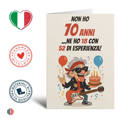biglietto auguri 60 70 80 anni divertente