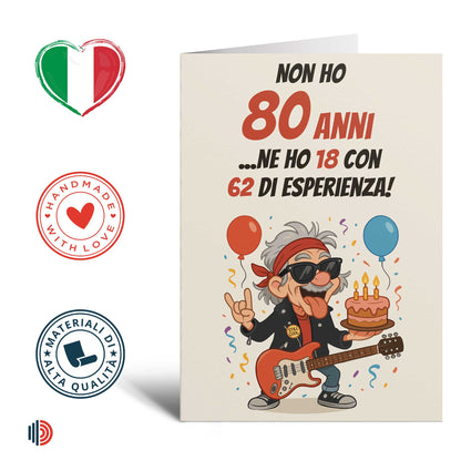 biglietto auguri 60 70 80 anni divertente