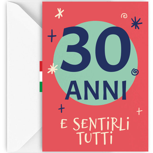 biglietto auguri compleanno divertente 30 anni