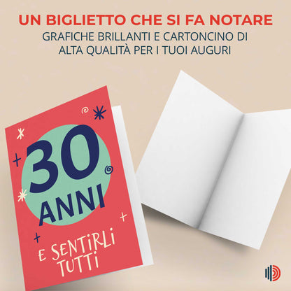 biglietto auguri compleanno divertente 30 anni