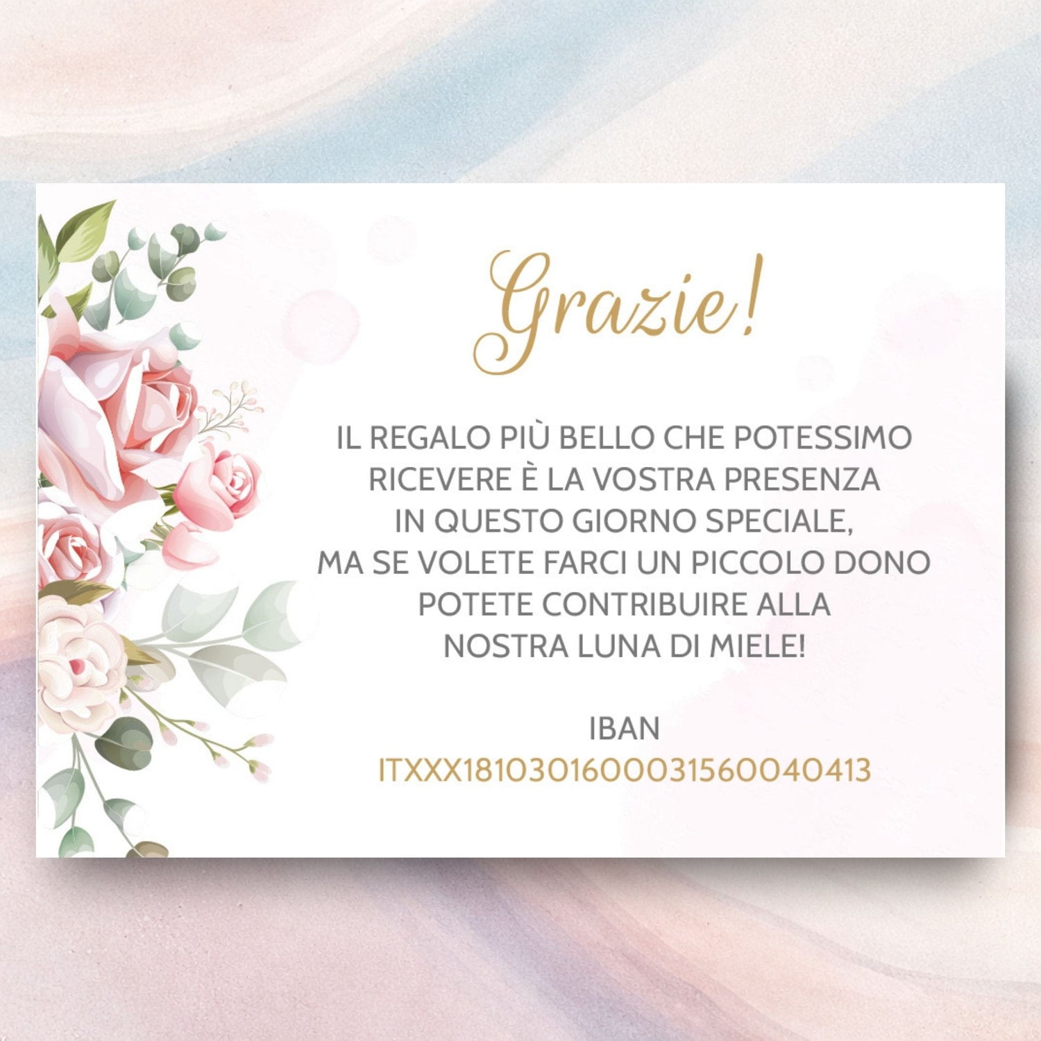 Biglietto Coordinato Matrimonio Personalizzate 2026 Romantic Peonies 