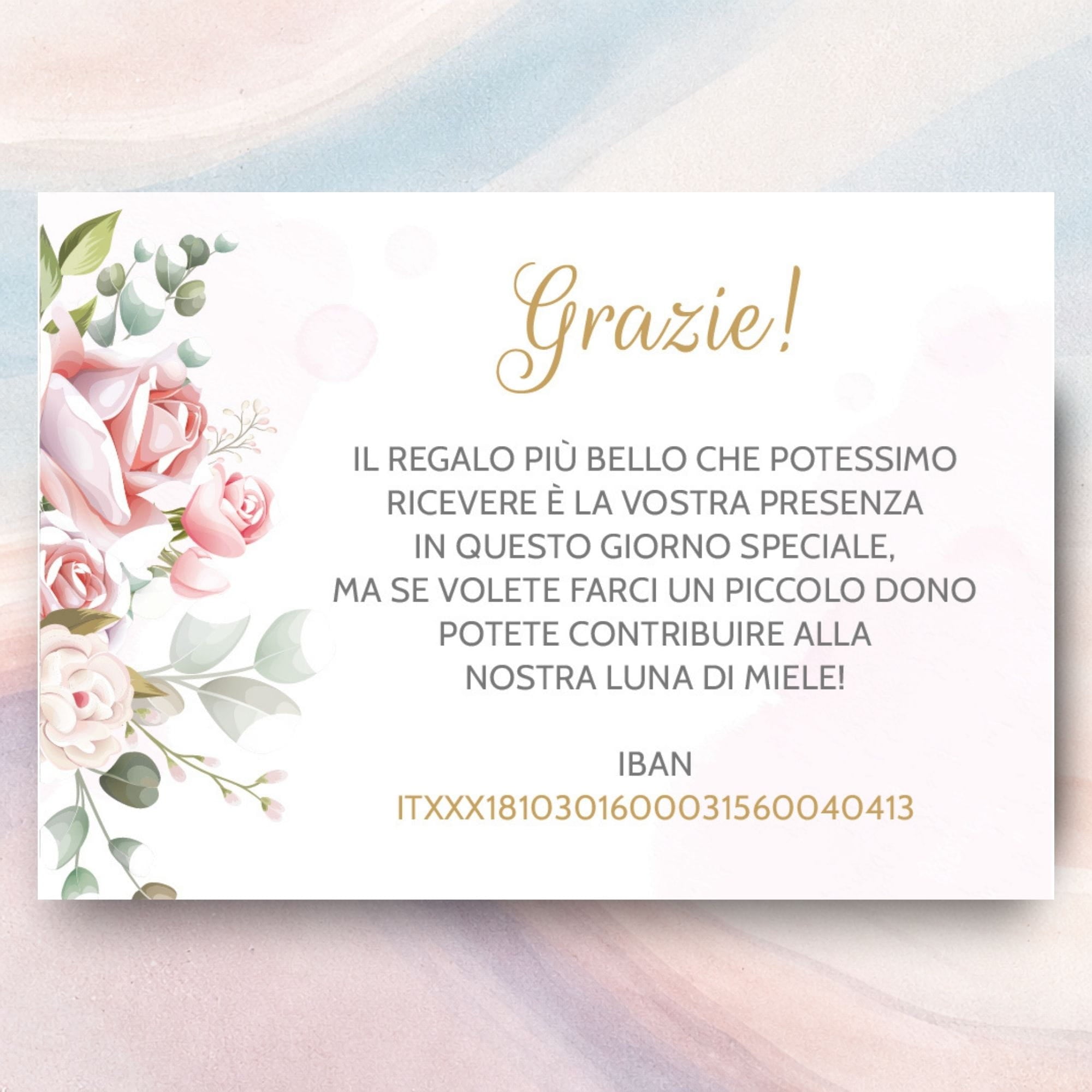 Biglietto Coordinato Matrimonio Personalizzate 2026 Romantic Peonies 