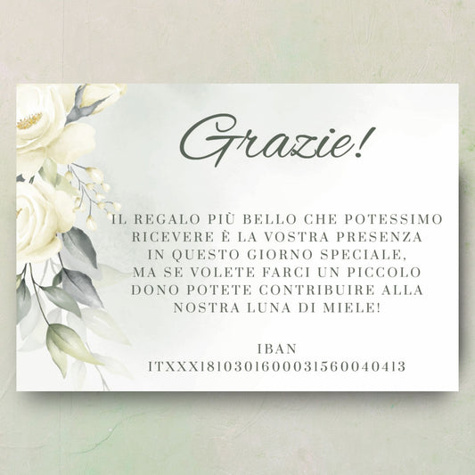 Biglietto Coordinato Matrimonio personalizzato Botanical Circle