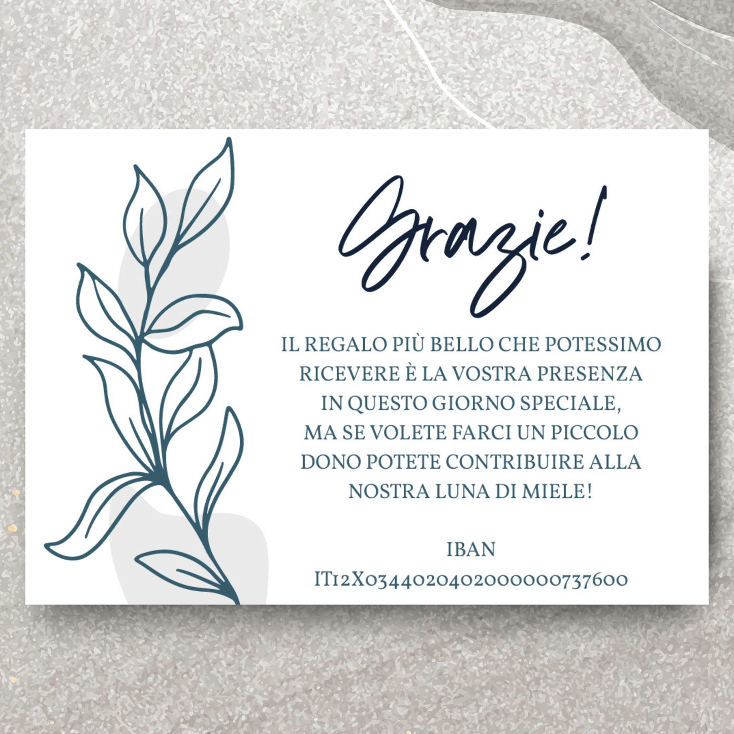 Menù Matrimonio Coordinato personalizzabile