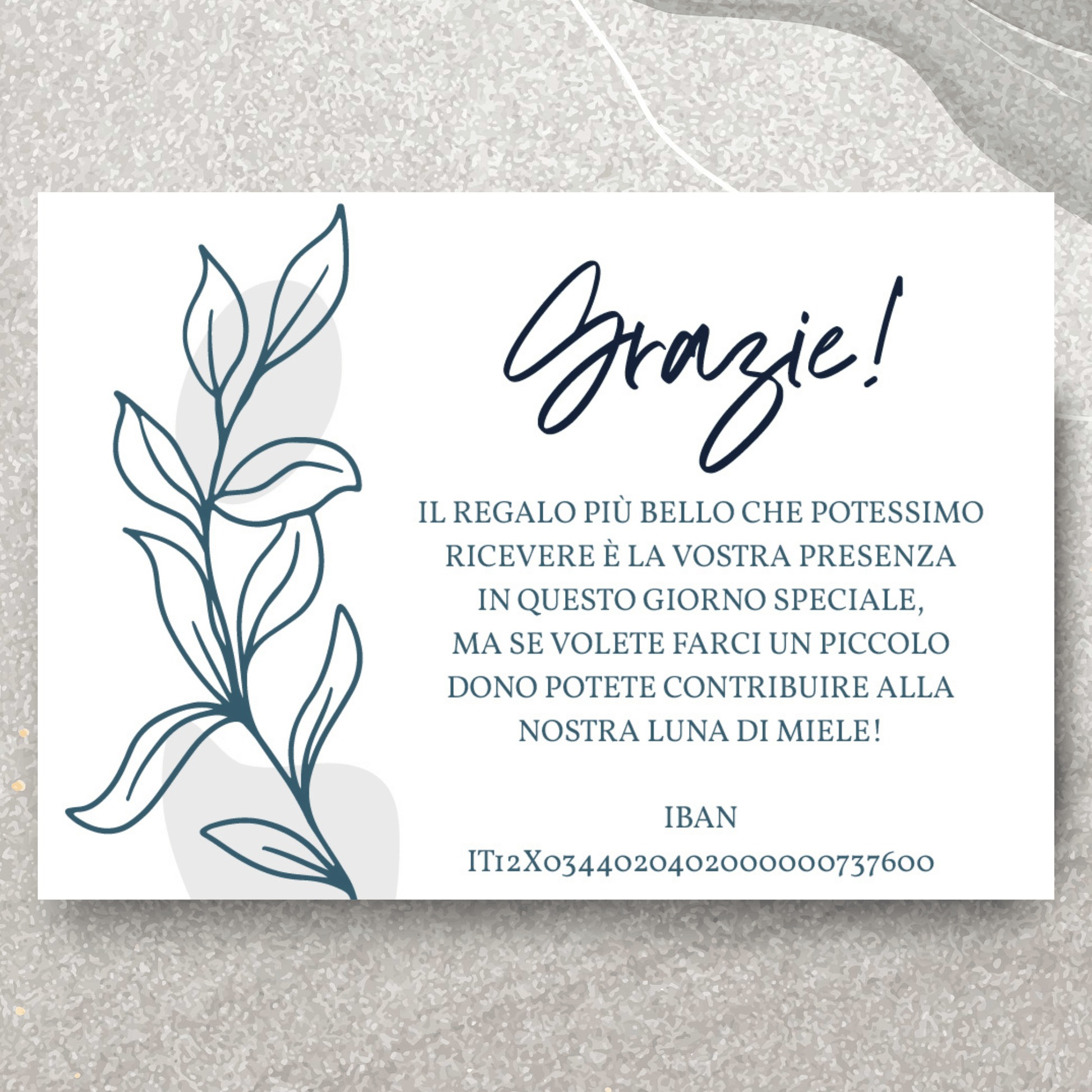 Menù Matrimonio Coordinato personalizzabile