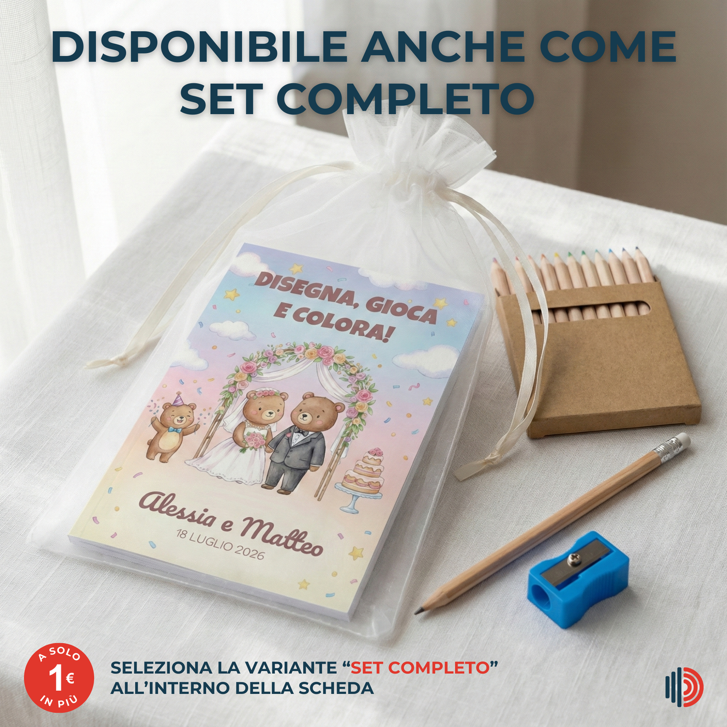 Activity Book Bambini Personalizzato per Matrimonio – Libro Giochi da Colorare (A5)