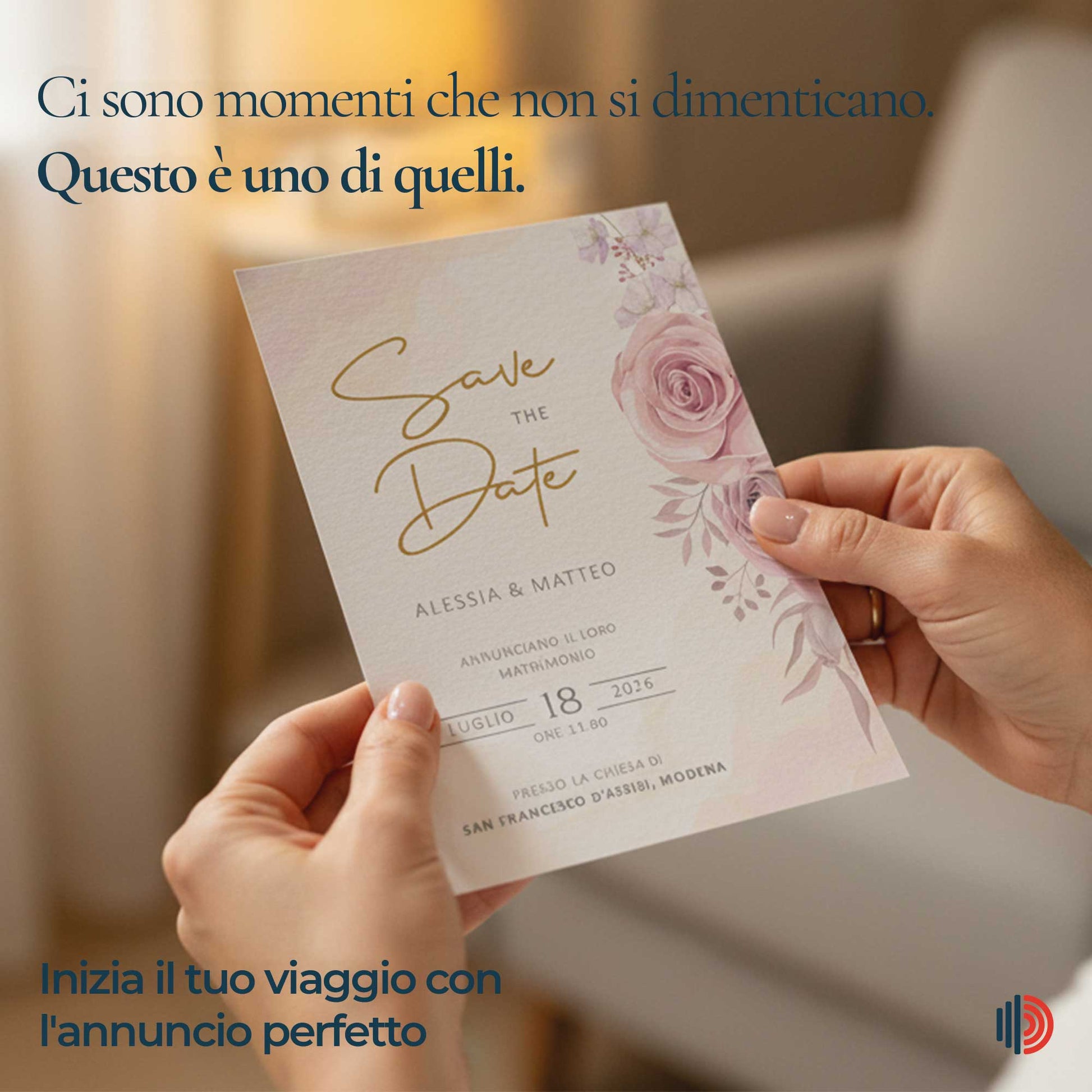 Partecipazione Matrimonio personalizzato Romantic Blush Roses