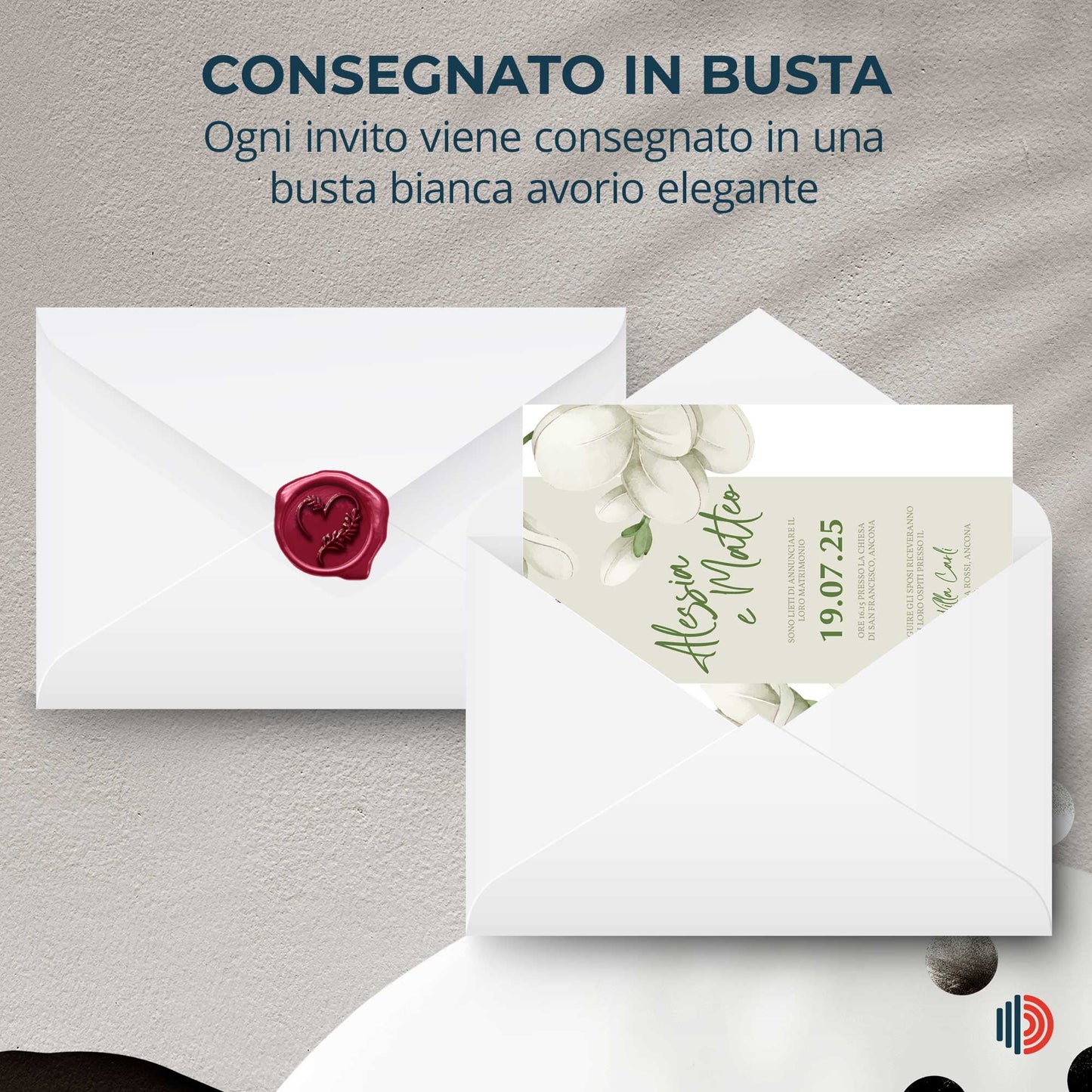 Partecipazione Matrimonio Invito Elegante Minimalista Floreale