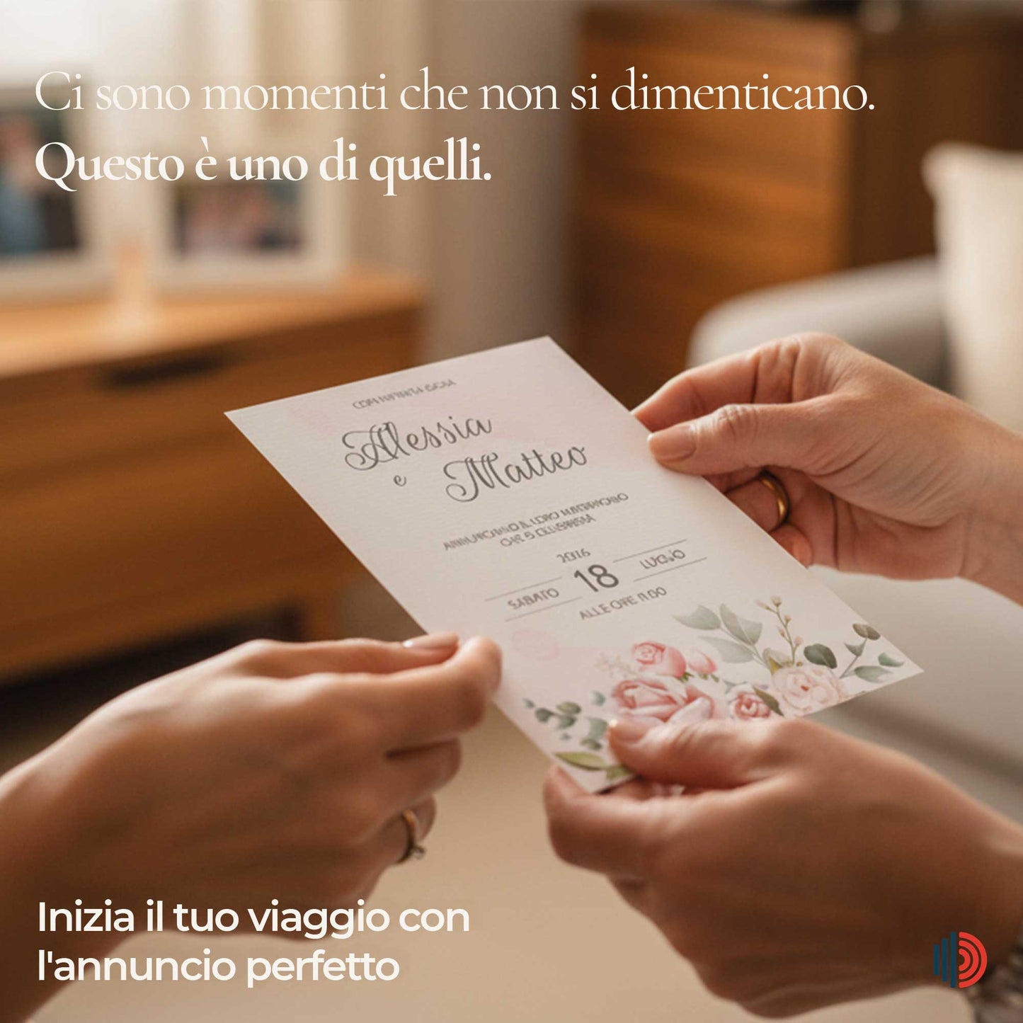 Partecipazioni Matrimonio Personalizzate 2026 - Romantic Peonies PT01