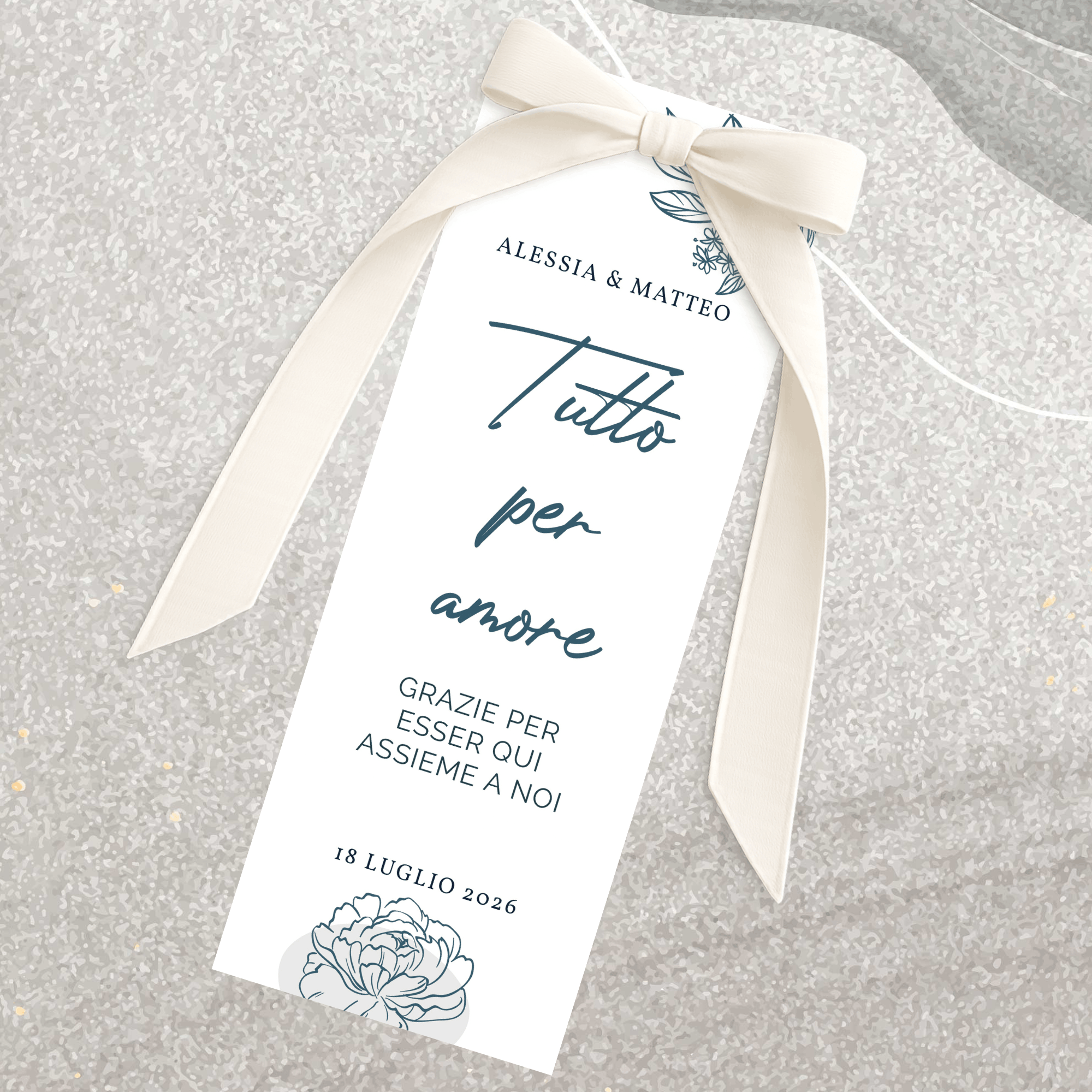 Segnaposto Matrimonio Coordinato personalizzabile