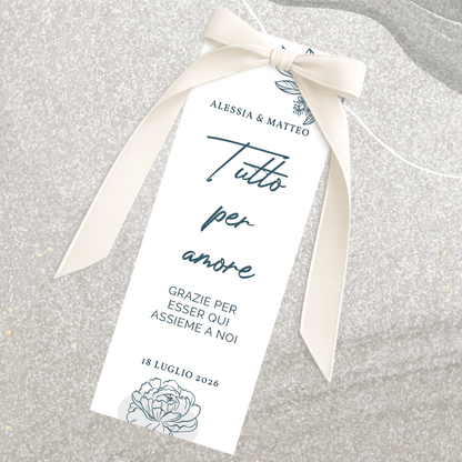 Segnaposto Matrimonio Coordinato personalizzabile
