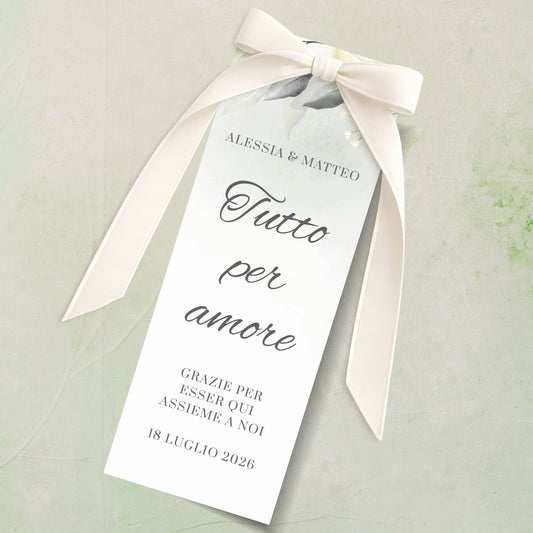 Segnaposto Matrimonio personalizzato Botanical Circle
