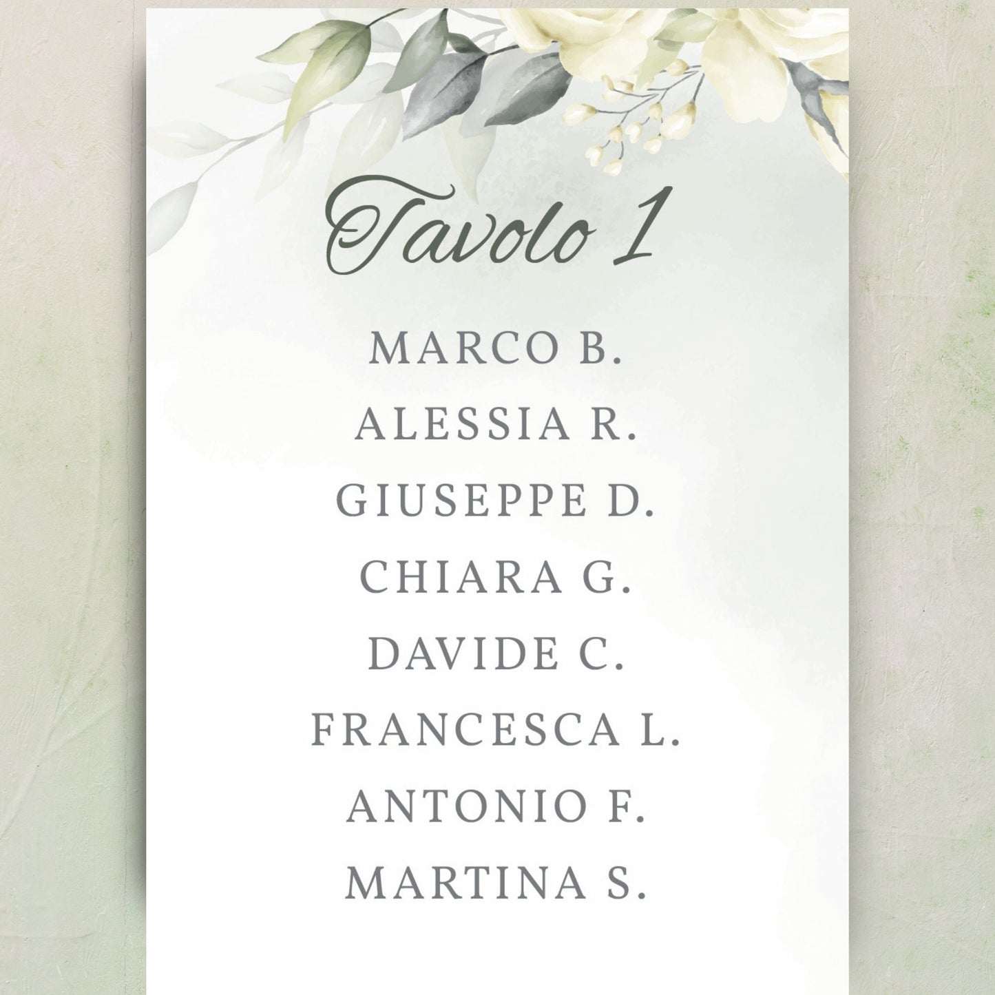 Tableau Matrimonio personalizzato Botanical Circle