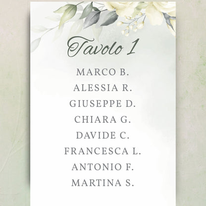 Tableau Matrimonio personalizzato Botanical Circle