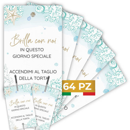 Etichette scintille luminose matrimonio eleganti in cartoncino bianco con foro centrale
