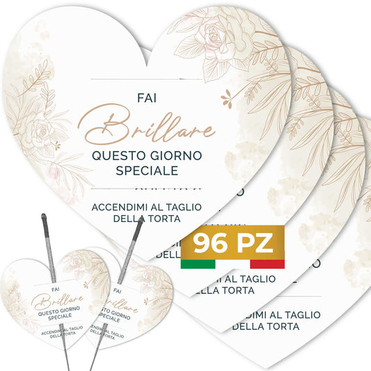 Etichette scintille luminose matrimonio eleganti in cartoncino bianco con foro centrale