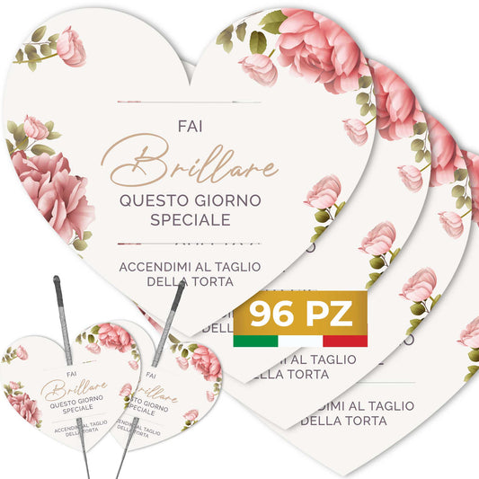 Etichette scintille luminose matrimonio eleganti in cartoncino bianco con foro centrale