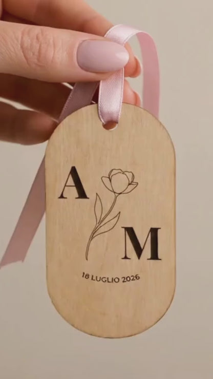 Segnaposto Matrimonio Personalizzato - Profumatore Armadio in Legno